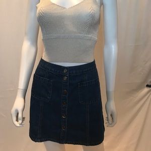 BDG medium wash denim skirt